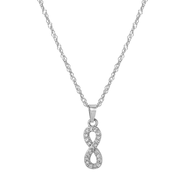 Letters Necklace With Cubic Zirconia
